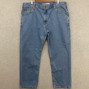 CARHARTT Men's 40x30 Relaxed Fit Straight Leg Denim Blue Jeans BD5119-M NWT